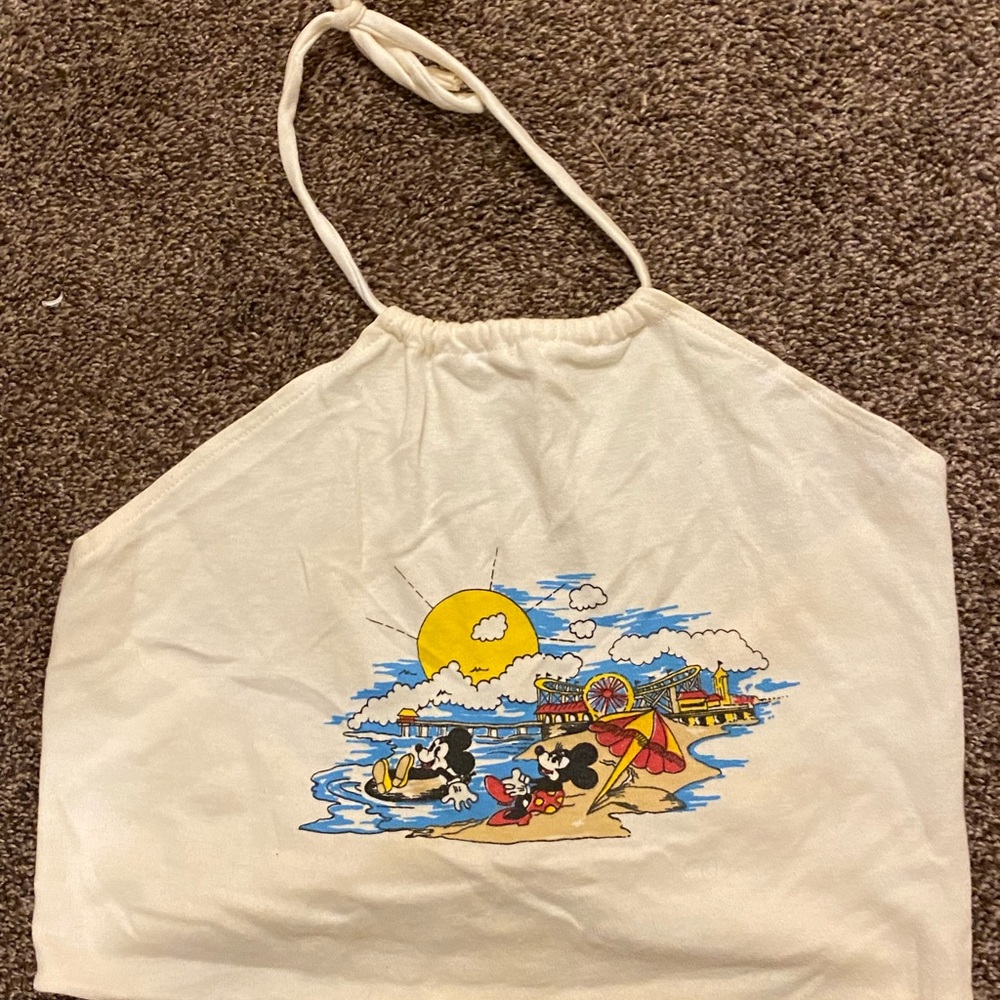 Mickey and Minnie Mouse halter crop top